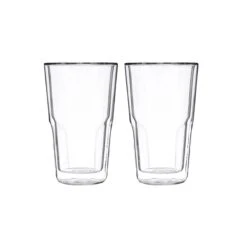 2x Doppelwandige Gläser 350ml HOT & COLD In Transparent