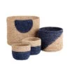 4-tlg. Korbset Handgefertigt Aus Raffia ISALO In Natur-Blau -Butlers Speichern butlers 4 tlg korbset handgefertigt aus raffia isalo in natur blau