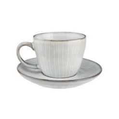 4x Kaffeetasse Mit Untertasse 270ml HENLEY In Hellgrau -Butlers Speichern butlers 4x kaffeetasse mit untertasse 270ml henley in hellgrau 3