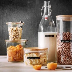 4x Vorratsgläser 550ml WOODLOCK In Transparent -Butlers Speichern butlers 4x vorratsglaser 550ml woodlock in transparent 5