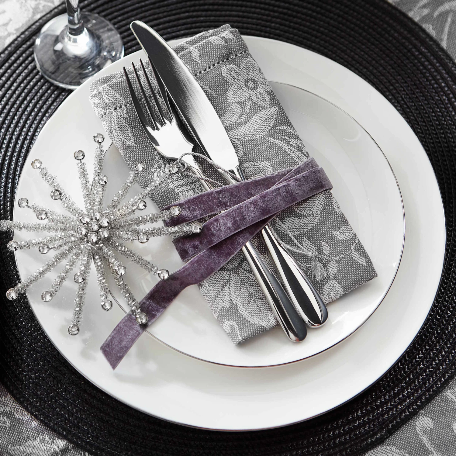 6x Tischset Ø38cm AMBIENTE In Schwarz 5 6x Tischset Ø38cm AMBIENTE In Schwarz – Bild 3