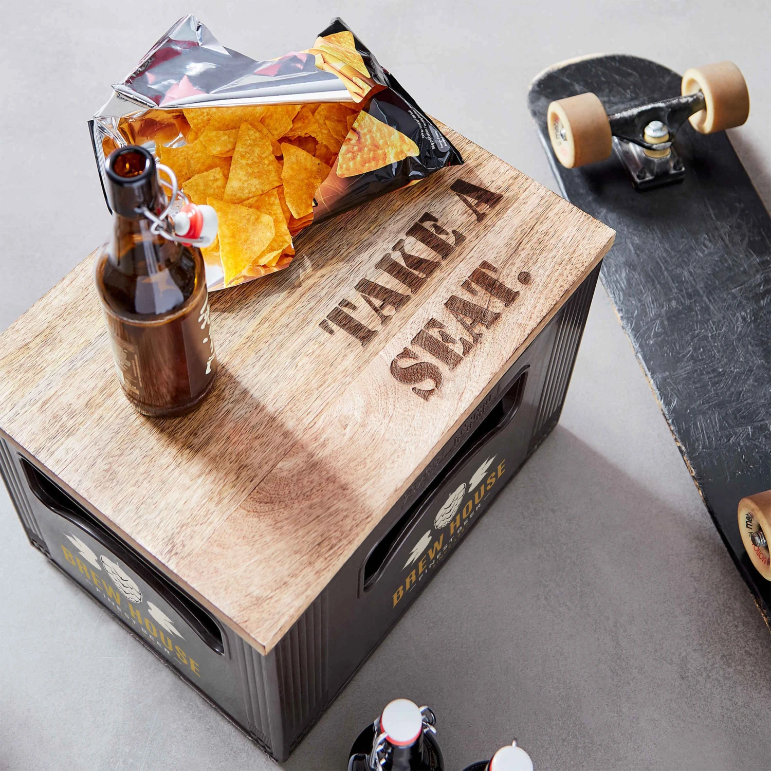 Auflage Für Bierkasten B 41 X T 30cm TAKE A SEAT In Braun 4 Auflage Für Bierkasten B 41 X T 30cm TAKE A SEAT In Braun – Bild 2