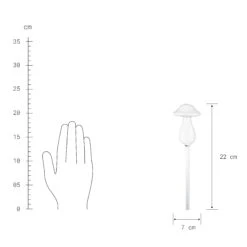 Bewässerungspilz Höhe 22cm RAINDROPS In Transparent -Butlers Speichern butlers bewasserungspilz hohe 22cm raindrops in transparent 2