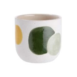 Blumentopf Kreise Ø12cm SEVENTIES In Weiß-Bunt -Butlers Speichern butlers blumentopf kreise o12cm seventies in weiss bunt 2