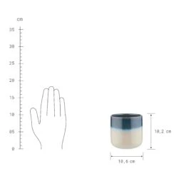 Blumentopf Ø11cm HORIZON In Dunkelblau -Butlers Speichern butlers blumentopf o11cm horizon in dunkelblau 2