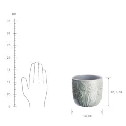 Blumentopf Ø14cm LEAVES In Salbei -Butlers Speichern butlers blumentopf o14cm leaves in salbei 3