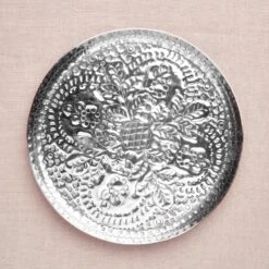 Deko-Teller Floral Ø37cm ORIENTAL LOUNGE In Silber -Butlers Speichern butlers deko teller floral o37cm oriental lounge in silber 3