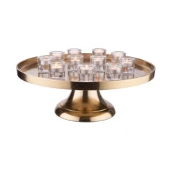 Deko-Teller Mit Fuß Ø50cm BANQUET In Gold -Butlers Speichern butlers deko teller mit fuss o50cm banquet in gold 4
