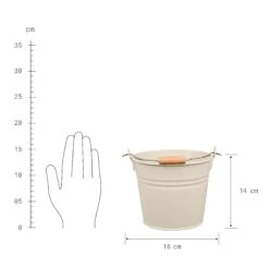 Eimer 2l ZINC In Beige -Butlers Speichern butlers eimer 2l zinc in beige 3
