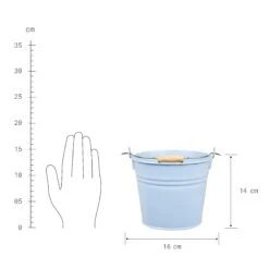 Eimer 2l ZINC In Hellblau -Butlers Speichern butlers eimer 2l zinc in hellblau 2