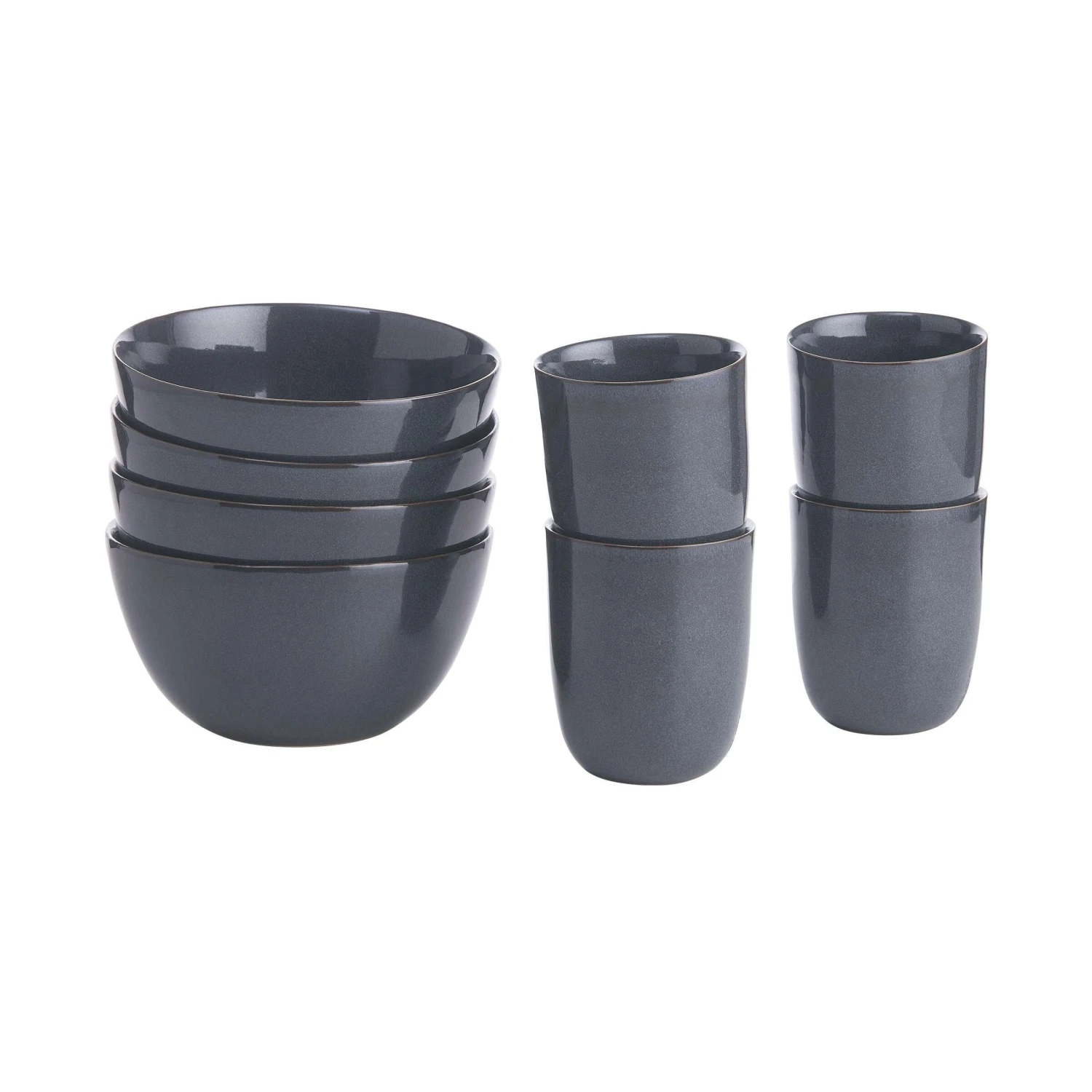 Geschirr-Set 8-tlg. NATIVE In Dunkelblau 3 Geschirr-Set 8-tlg. NATIVE In Dunkelblau