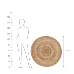 Hanf-Teppich Ø110cm ALL NATURE In Natur -Butlers Speichern butlers hanf teppich o110cm all nature in natur 2