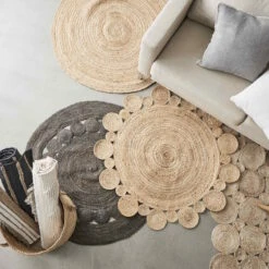 Hanf-Teppich Ø110cm ALL NATURE In Natur -Butlers Speichern butlers hanf teppich o110cm all nature in natur 7