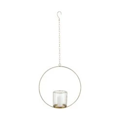 Hängedeko-Ring Mit Glaseinsatz Ø40cm LUNA In Gold -Butlers Speichern butlers hangedeko ring mit glaseinsatz o40cm luna in gold 2