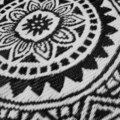 In- & Outdoor-Teppich Circles L 180 X B 118cm COLOUR CLASH In Schwarz-Weiß -Butlers Speichern butlers in and outdoor teppich circles l 180 x b 118cm colour clash in schwarz weiss 4