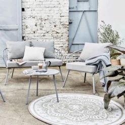 In- & Outdoor-Teppich Flora Ø118cm COLOUR CLASH In Natur-Weiß 10 In- & Outdoor-Teppich Flora Ø118cm COLOUR CLASH In Natur-Weiß -Butlers Speichern butlers in and outdoor teppich flora o118cm colour clash in natur weiss 1