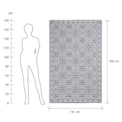 In- & Outdoor-Teppich Kacheln L 180 X B 118cm COLOUR CLASH In Grau-Weiß -Butlers Speichern butlers in and outdoor teppich kacheln l 180 x b 118cm colour clash in grau weiss 2