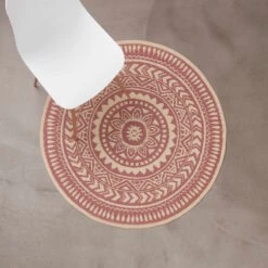 In- & Outdoor-Teppich Ø118cm COLOUR CLASH In Hellrot-Creme -Butlers Speichern butlers in and outdoor teppich o118cm colour clash in hellrot creme 3