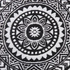 In- & Outdoor-Teppich Ø118cm COLOUR CLASH In Schwarz-Weiß -Butlers Speichern butlers in and outdoor teppich o118cm colour clash in schwarz weiss 4