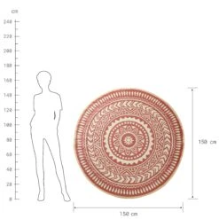 In- & Outdoor-Teppich Ø150cm COLOUR CLASH In Hellrot-Creme 8 In- & Outdoor-Teppich Ø150cm COLOUR CLASH In Hellrot-Creme -Butlers Speichern butlers in and outdoor teppich o150cm colour clash in hellrot creme 2