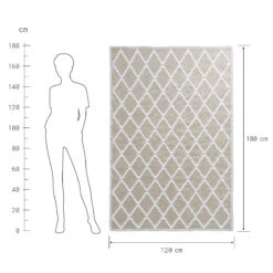 In- & Outdoor-Teppich Rauten L 180 X B 118cm COLOUR CLASH In Natur -Butlers Speichern butlers in and outdoor teppich rauten l 180 x b 118cm colour clash in natur 3