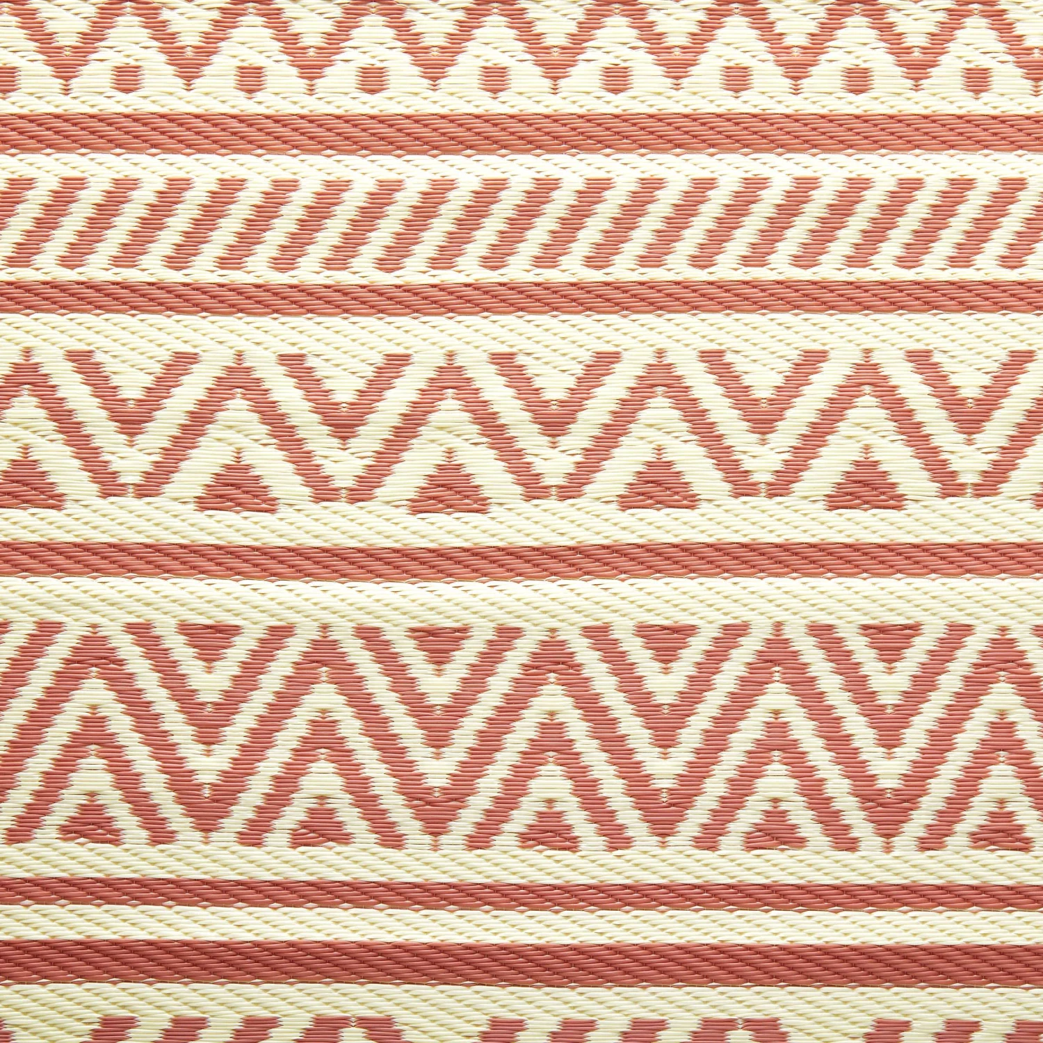 In- & Outdoor-Teppich Streifen Ø150cm COLOUR CLASH In Hellrot-Creme 6 In- & Outdoor-Teppich Streifen Ø150cm COLOUR CLASH In Hellrot-Creme – Bild 4