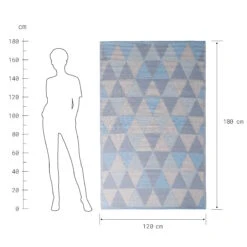 In- & Outdoorteppich Dreiecke L 180 X B 120cm COLOUR CLASH In Pastellblau 13 In- & Outdoorteppich Dreiecke L 180 X B 120cm COLOUR CLASH In Pastellblau -Butlers Speichern butlers in and outdoorteppich dreiecke l 180 x b 120cm colour clash in pastellblau 2