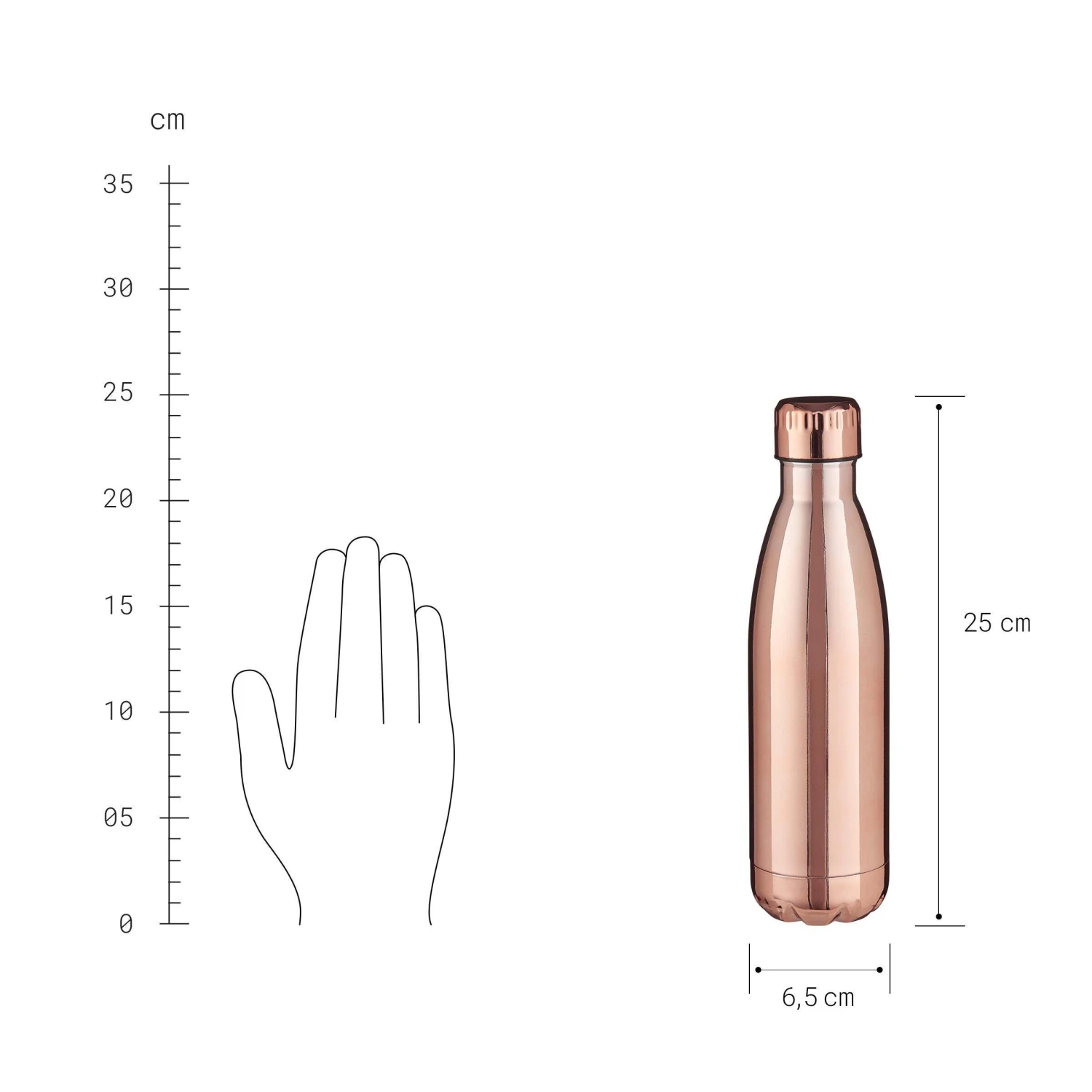 Isolierflasche 500 Ml TO GO In Roségold 5 Isolierflasche 500 Ml TO GO In Roségold – Bild 3