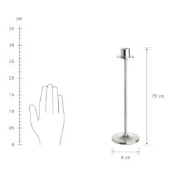 Kerzenhalter Höhe 29cm CLASSIC In Silber -Butlers Speichern butlers kerzenhalter hohe 29cm classic in silber 3