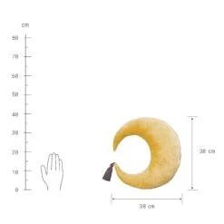 Kissen L 38 X B 38cm LITTLE MOON In Gelb-Anthrazit -Butlers Speichern butlers kissen l 38 x b 38cm little moon in gelb anthrazit 2