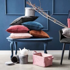 Kissen L 45 X B 45cm COTTON VELVET In Hellbraun -Butlers Speichern butlers kissen l 45 x b 45cm cotton velvet in hellbraun 4