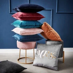 Kissen L 45 X B 45cm COTTON VELVET In Hellbraun -Butlers Speichern butlers kissen l 45 x b 45cm cotton velvet in hellbraun 5