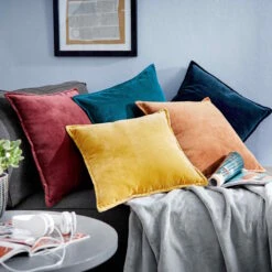 Kissen L 45 X B 45cm COTTON VELVET In Hellbraun -Butlers Speichern butlers kissen l 45 x b 45cm cotton velvet in hellbraun 6