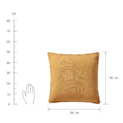 Kissen L 50 X B 50cm MILAINE In Gelb -Butlers Speichern butlers kissen l 50 x b 50cm milaine in gelb 2