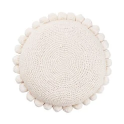 Kissen Ø45cm DAISY In Weiß