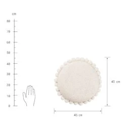 Kissen Ø45cm DAISY In Weiß 11 Kissen Ø45cm DAISY In Weiß -Butlers Speichern butlers kissen o45cm daisy in weiss 3