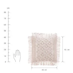 Kissen ZickZack L 45 X B 45cm MACRAMÉ In Creme -Butlers Speichern butlers kissen zickzack l 45 x b 45cm macrame in creme 3