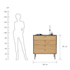 Kommode Mit 4 Schubladen MODERNIST In Schwarz-Natur -Butlers Speichern butlers kommode mit 4 schubladen modernist in schwarz natur 3