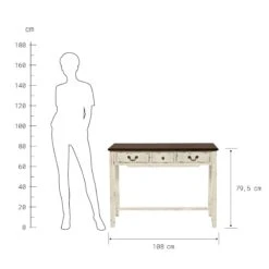 Konsolentisch Mit 3 Schubladen CABOTT COVE In Creme-Braun -Butlers Speichern butlers konsolentisch mit 3 schubladen cabott cove in creme braun 3