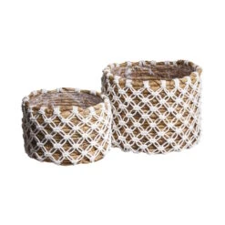 Korb Aus Bananenblatt Mit Folie Ø14cm BANANAS In Natur-Weiß -Butlers Speichern butlers korb aus bananenblatt mit folie o14cm bananas in natur weiss 3