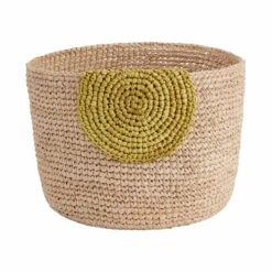 Korb Handgefertigt Aus Raffia Ø13cm ISALO In Natur-Gelb -Butlers Speichern butlers korb handgefertigt aus raffia o13cm isalo in natur gelb 2