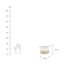 Korb Rund Ø18cm COTTON BRAID In Natur-Weiß -Butlers Speichern butlers korb rund o18cm cotton braid in natur weiss 3