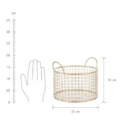 Korb Rund Ø22cm HOOP In Gold -Butlers Speichern butlers korb rund o22cm hoop in gold 2