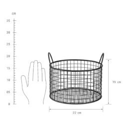 Korb Rund Ø22cm HOOP In Schwarz 8 Korb Rund Ø22cm HOOP In Schwarz -Butlers Speichern butlers korb rund o22cm hoop in schwarz 2