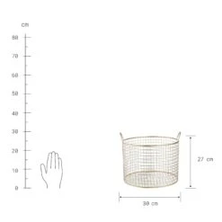 Korb Rund Ø30cm HOOP In Gold -Butlers Speichern butlers korb rund o30cm hoop in gold 2