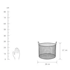 Korb Rund Ø30cm HOOP In Schwarz -Butlers Speichern butlers korb rund o30cm hoop in schwarz 2