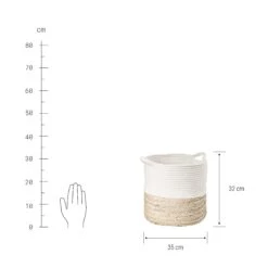 Korb Rund Ø35cm COTTON BRAID In Natur-Weiß 10 Korb Rund Ø35cm COTTON BRAID In Natur-Weiß -Butlers Speichern butlers korb rund o35cm cotton braid in natur weiss 2