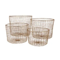 Korb Rund Ø36cm GRID In Gold -Butlers Speichern butlers korb rund o36cm grid in gold 2