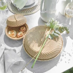 Korbschale Rattan Ø20cm RONDA In Natur -Butlers Speichern butlers korbschale rattan o20cm ronda in natur 5