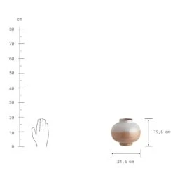 Kugelvase Höhe 20cm LIVIA In Creme-Rosa -Butlers Speichern butlers kugelvase hohe 20cm livia in creme rosa 2